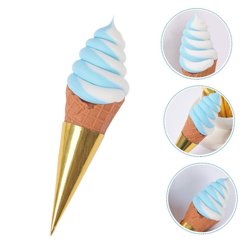 Lifelike Artificial Ice Cream Cone Model For Home Decor Photography Display - Image 3