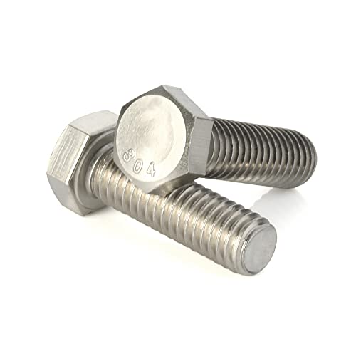 MewuDecor M8-1.25 x 30mm Hex Head Bolts Hexagon Screws, 304 Stainless Steel 18-8, Plain Finish, Fully Threaded, 20 PCS - Image 4