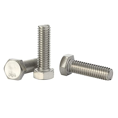 MewuDecor M8-1.25 x 30mm Hex Head Bolts Hexagon Screws, 304 Stainless Steel 18-8, Plain Finish, Fully Threaded, 20 PCS - Image 5