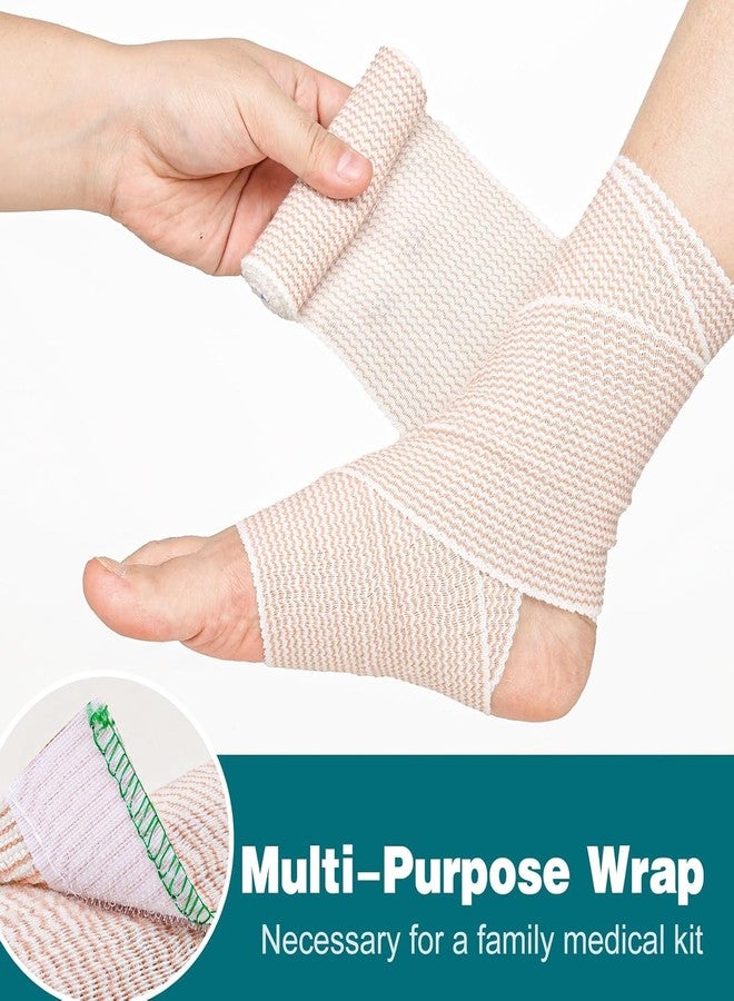 AZEN Premium 10 Pack Elastic Bandage Wrap 4 Inch, Compression Wrap Bandage for Legs, Lymphedema Wraps for Legs, Ankle, Knee, Tummy, Body - Image 4