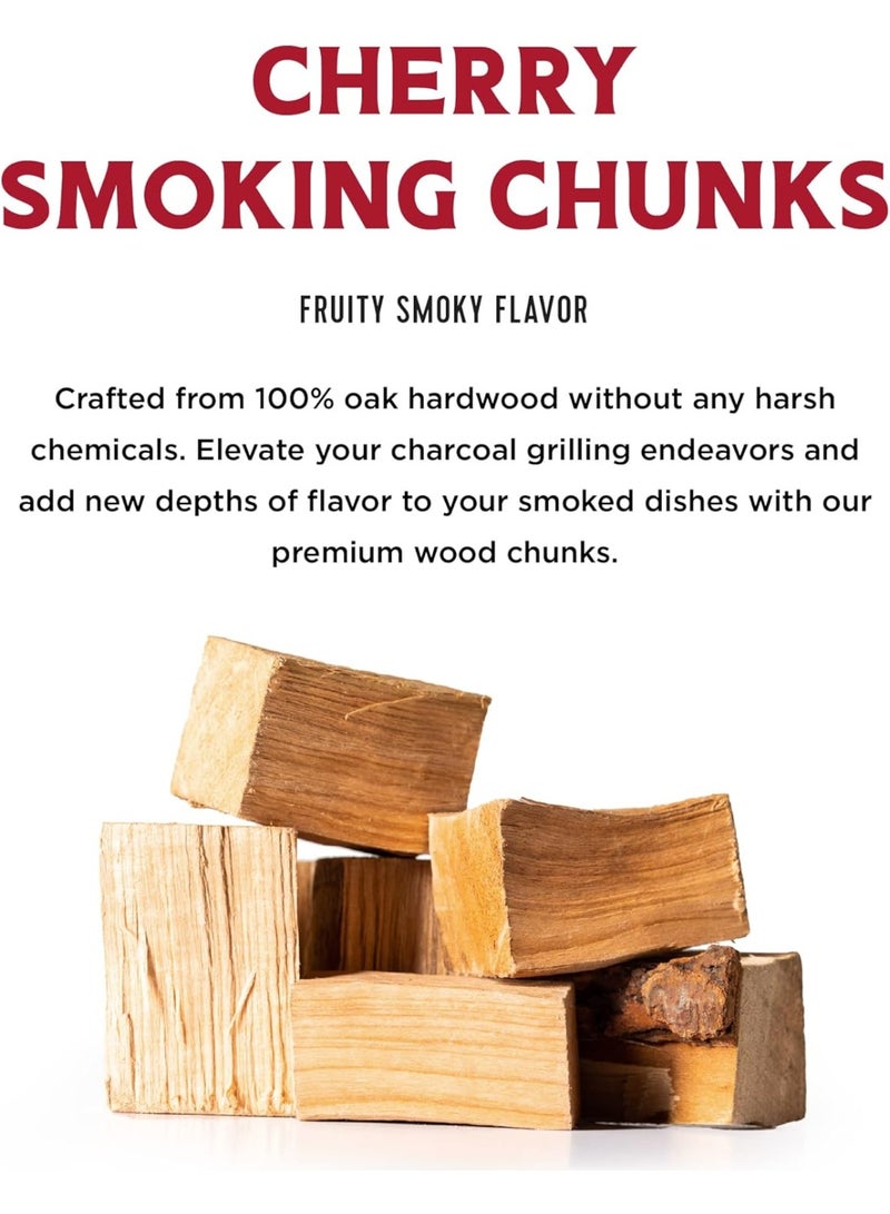 Fire & Flavor Cherry Wood Chunks for Smoking and Grilling - All-Natural, Long-Lasting with a Mildly Sweet Flavor - Large Chunk Wood Chips for Smokers,Red 2kg  - Image 3