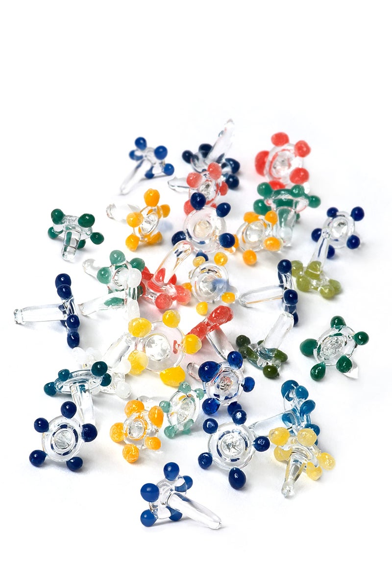 Daisy Decorative Gems Flower Glass Beads  Thicker and Consistently Sized 14 to 38 inches Assorted Colors 60 Pack