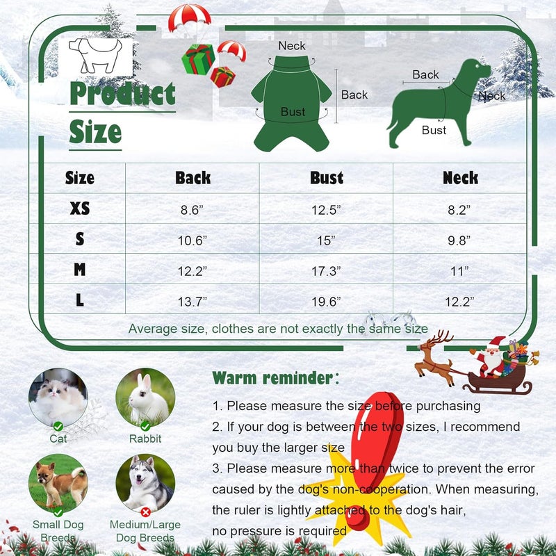 KATOLK 6 Pieces Christmas Dog Clothes for Small Dogs, Soft and Breathable Pet Shirt, Winter Puppy Kitten Vest Printed Dog Shirts, Christmas Snowman Santa Claus Reindeer T-Shirts for Pet Dogs Cats - Image 2