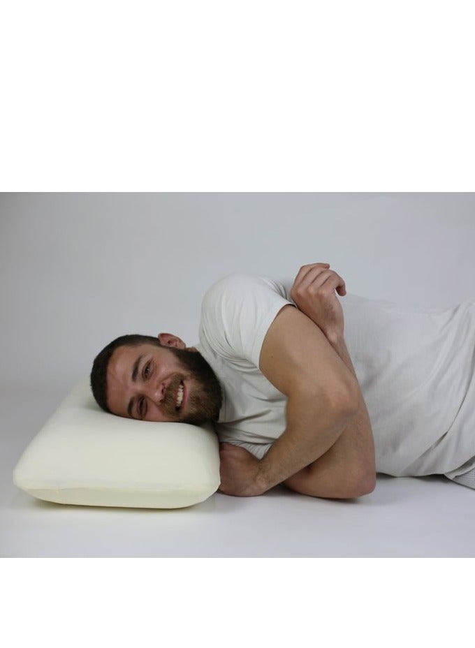 ماكس كمفورت وسادة سريرمميزه بشكلها الكلاسيكي الفندقي  , وساده من الميموري فوم الامريكي عالي الجودة للحصول علي اقصي قدر للراحه , لون ابيض - Image 3