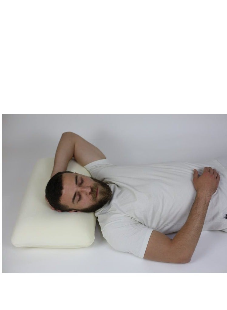 ماكس كمفورت وسادة سريرمميزه بشكلها الكلاسيكي الفندقي  , وساده من الميموري فوم الامريكي عالي الجودة للحصول علي اقصي قدر للراحه , لون ابيض - Image 4