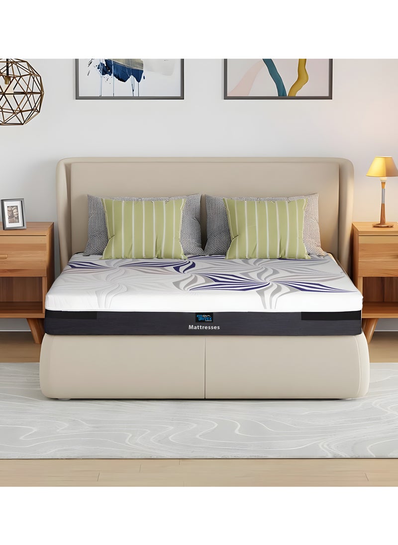 TRIVEX King Size Mattress with Zoned Support - Italian Memory Foam for Spine Balance & Pressure Relief, Ultra Premium Panel, 30cm Thickness, 10-Year Warranty, Orthopedic King Mattress 200Lx180W  - Image 1