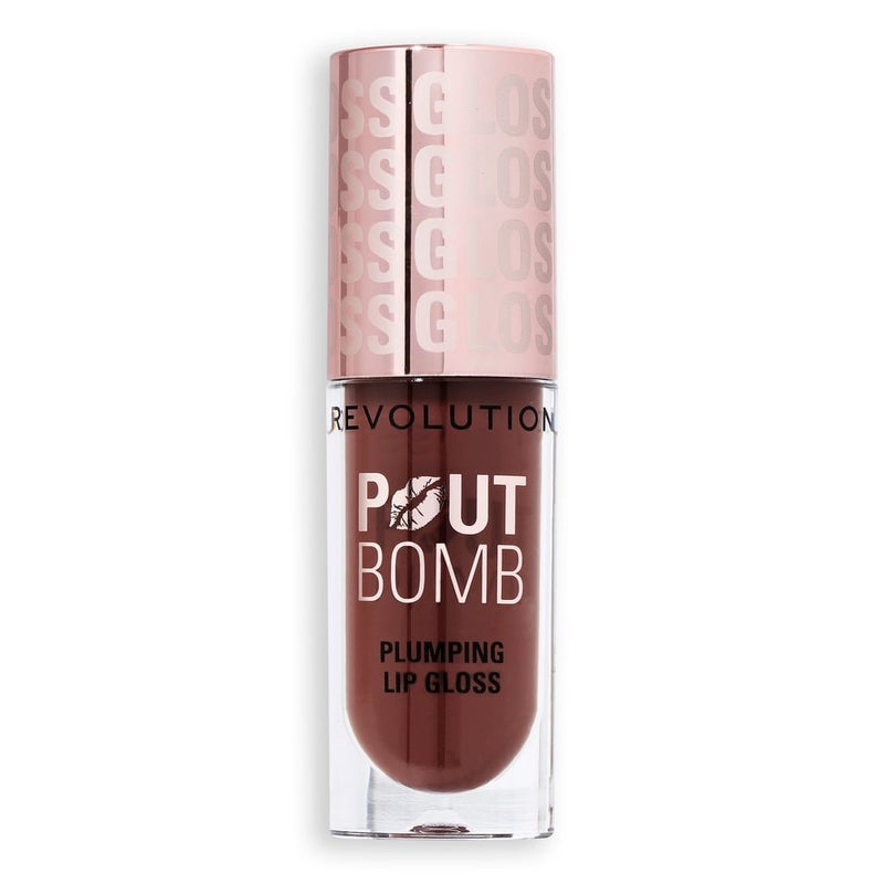 Revolution Pout Bomb Plumping Lip Gloss – Espresso Cool Nude - Image 2