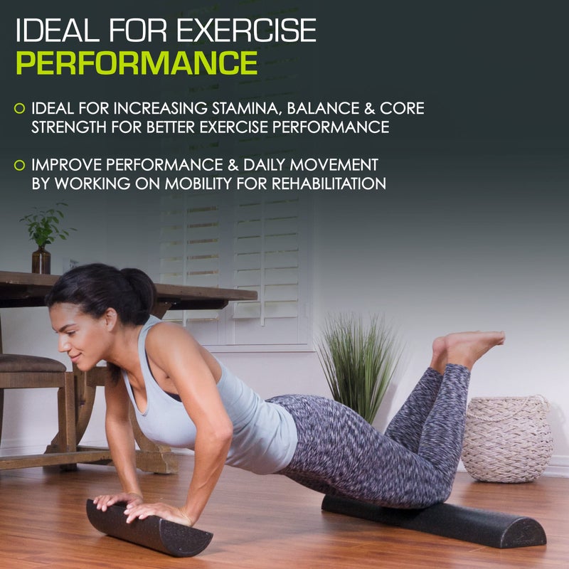 ProSourceFit برو سورس فيت رولر رغوة عالية الكثافة بطول 36 بوصة. مدلك رياضي كامل الجسم قوي لتمديد الظهر، اليوغا، البيلاتس، وإطلاق نقاط الضغط بعد التمرين، أسود - Image 5