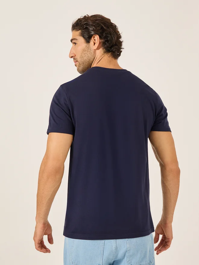 Styli Styli Solid Regular Fit Cotton Rich T-Shirt