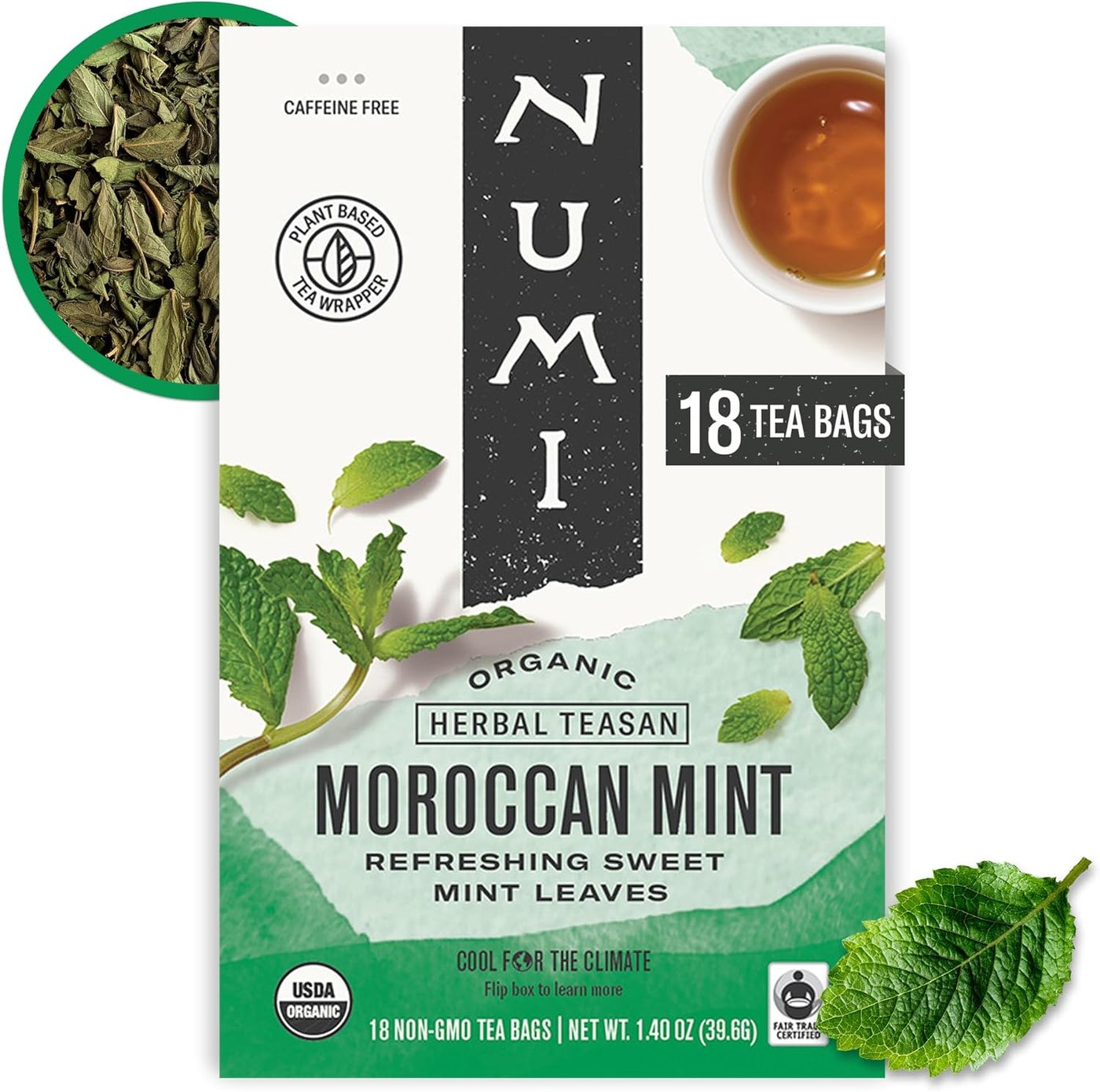 أكياس شاي الأعشاب بالنعناع المغربي العضوي من نومي