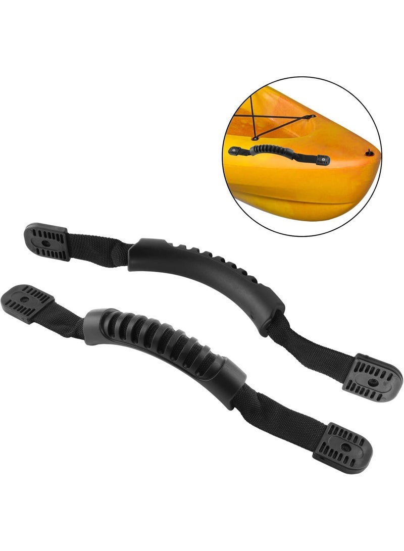 4 Pack Kayak Carry Handles, Kayak Accessories, Side Mount Carry Replacement Handles with Plastic Buckle for Kayak Paddle, Tandem Kayak, Canoe Boat & Lifetime Kayaks (Black) - Image 2