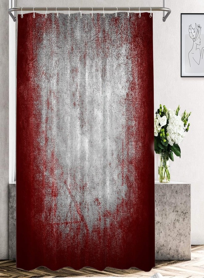 Shrahala Gray Black Grey Shower Curtain, Abstract Art Maroon Decor Shower Curtain for Shower Stall Bathroom Waterproof of Standard Size 72x72 Inch - Image 1