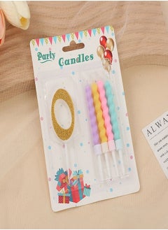 The Birthday Candle Set Includes 4 Candles And a Number 0