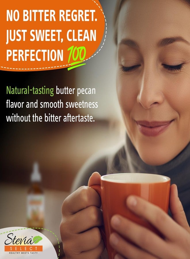 Stevia Select ستيفيا سيليكت سائل بنكهة زبدة البقان - مُحلي خالٍ من السعرات الحرارية للقهوة والشاي والمشروبات والخبز، طبيعي بالكامل، خالٍ من الإريثريتول، بديل سكر مناسب لنظام الكيتو، 300 حصة - 2 أونصة (عبوة واحدة) - Image 3