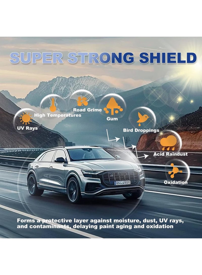 SYOSI Car Wax for Cars, Trucks and Motorcycles, 100% Natural Carnauba Wax for All Paint Types, Creates Mirror Gloss and Water Beading, UV Protection and Dirt Barrier, 70ML Easy Apply Formula (Clear)7 - Image 3