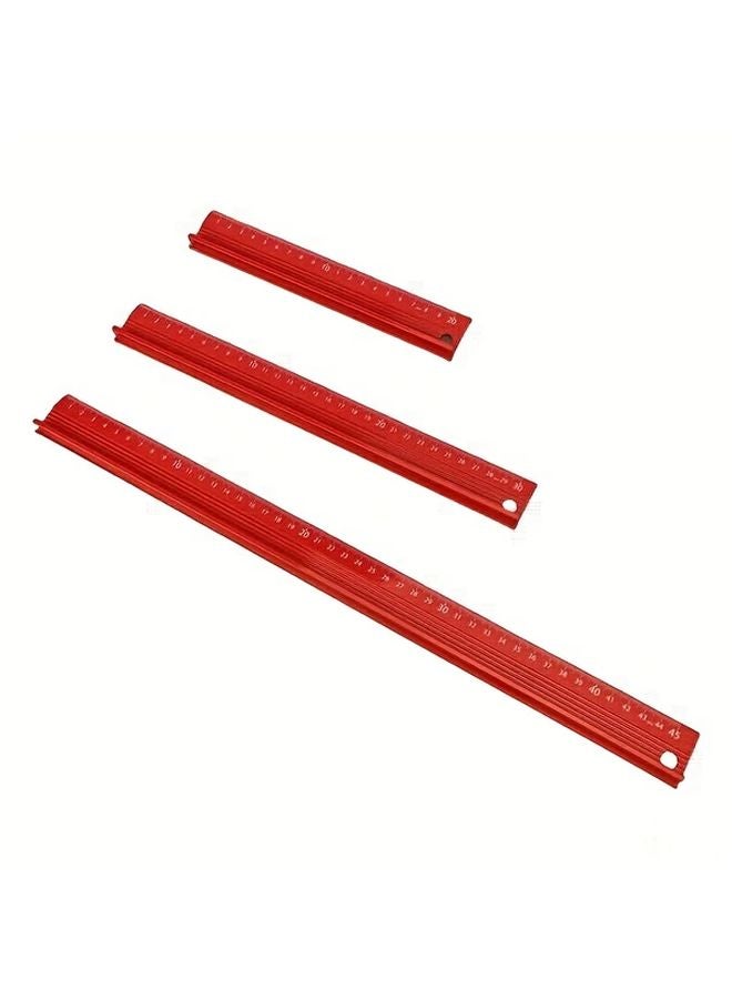 Red Metal Woodworking Edge Ruler Set 17 72 Inch L Shaped Straight Edge Measuring Tool For Carpenters And DIY Projects - Image 2