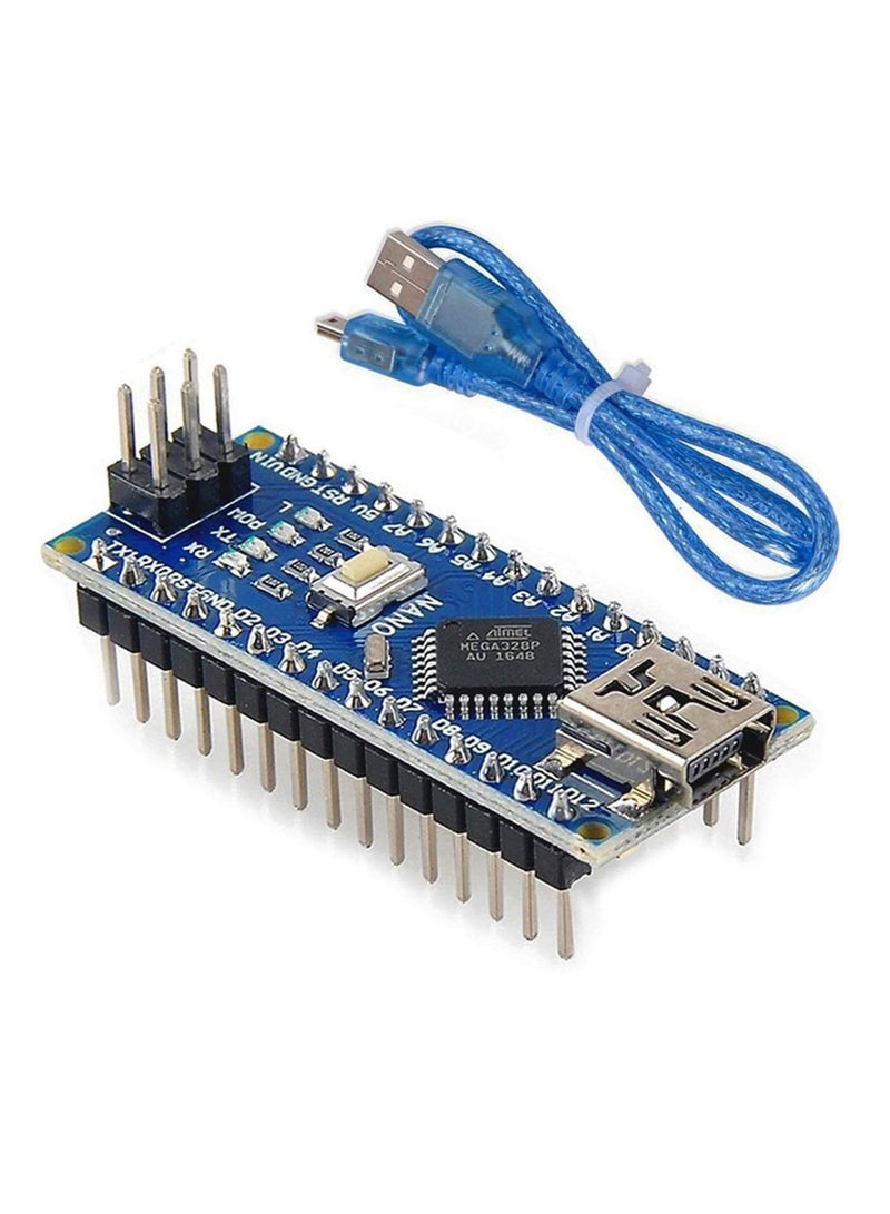 Mini USB Nano V3.0 ATmega328P Microcontroller Board with CH340G and USB Cable for Arduino