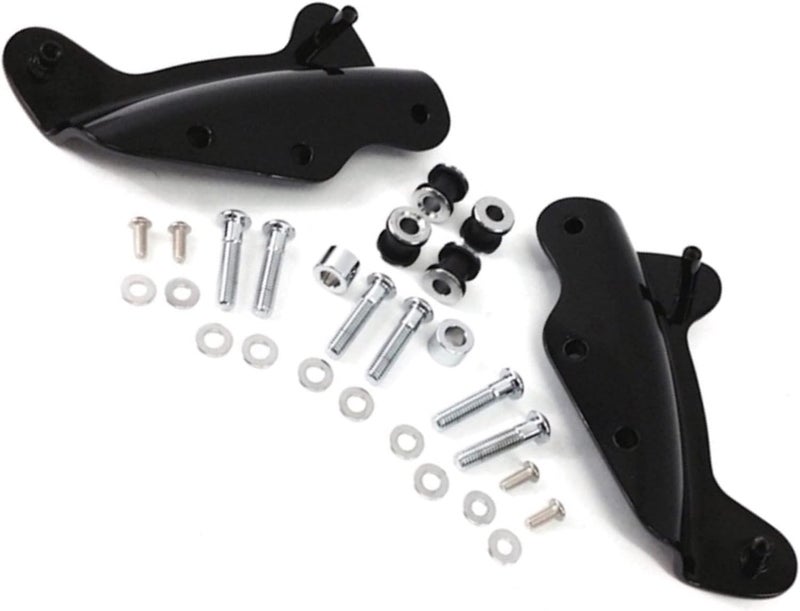 Eagle Skull 09-13 Gloss Black Detachable Sissy Bar Backrest 4 Point Docking Mount Hardware Kit for Harley Touring - Image 1
