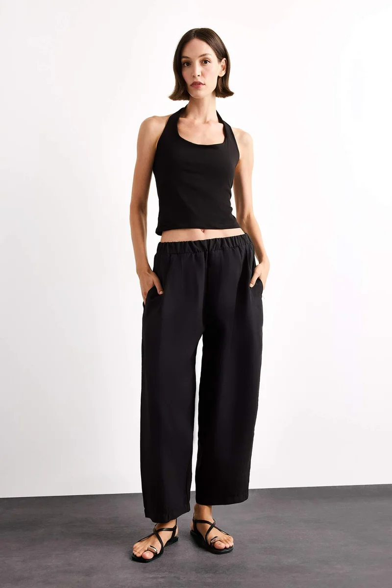 DeFacto Relax Fit Regular Hem Trousers