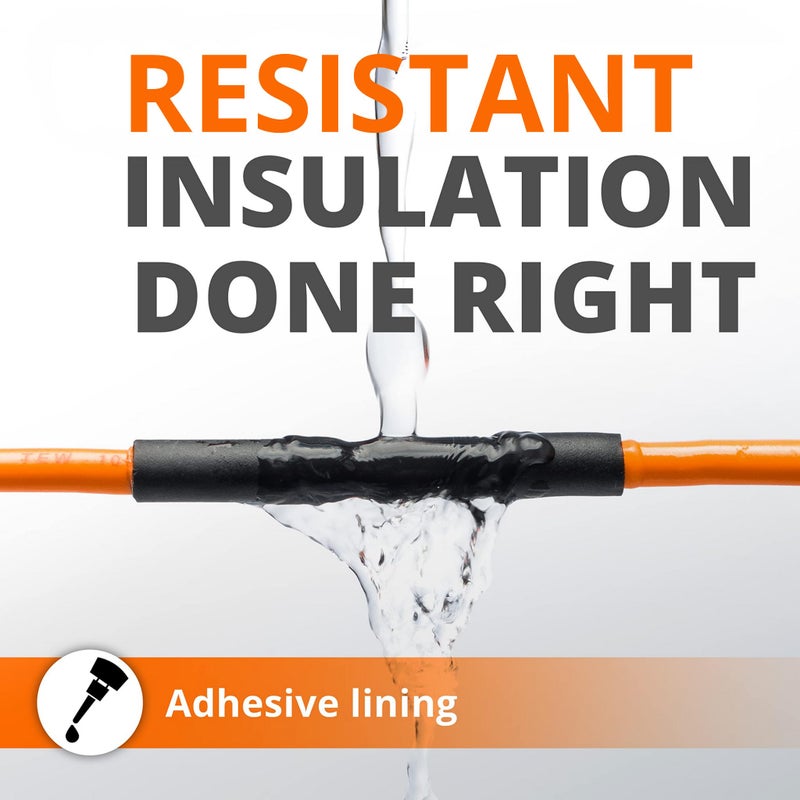 Wirefy | Heat Shrink Tubing - 3/32" inch - 3:1 Ratio - Adhesive Dual Wall Waterproof - Heat Shrink Tube - Heatshrink Tubes - Black - 50 Feet Roll | Trusted UL Certification - Image 5