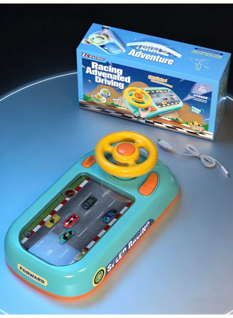Musical Steering Wheel Toys Toddler Simulated Driving Game with Sound Age 3+ Year Old, Interactive Educational Learning Toy for Boys and Girls Birthday Gift - Image 1