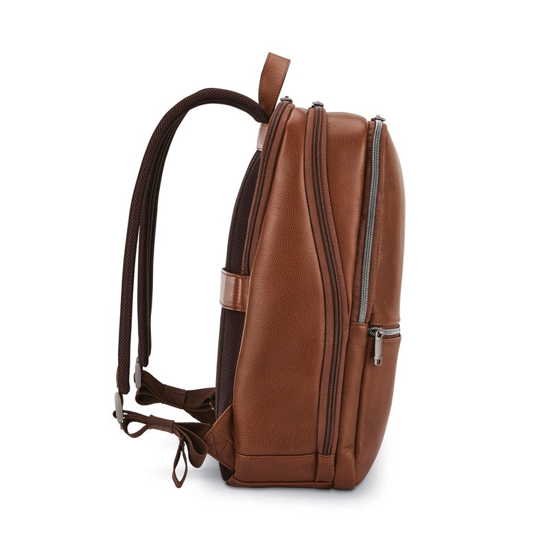 Samsonite Classic Leather Slim Backpack, Cognac , One Size - Image 3