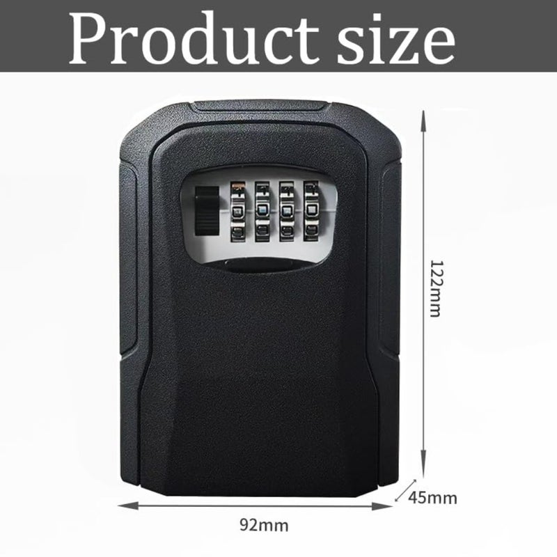 Key Lock Box Wall Mounted - Sturdy and Durable Lock Box, with Code Resettable Combination Code Lockbox Security Safe Box for Outside Outdoor Home Office Apartment Realtors Spare Keys Storage - Image 2