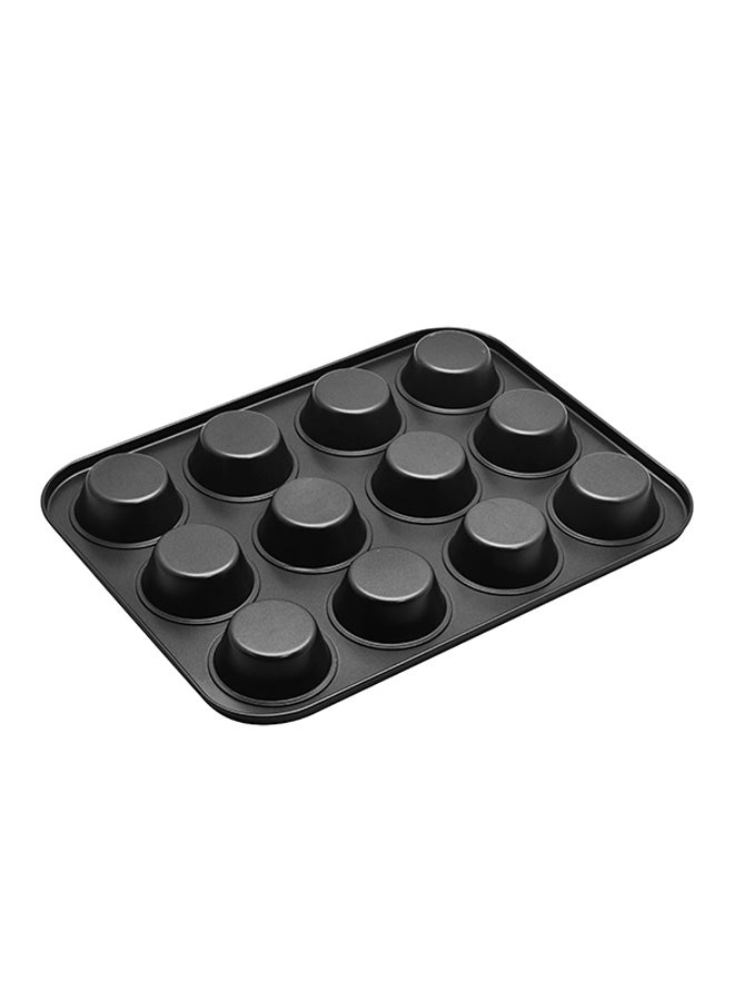 Non-Stick Muffin Tray Baking Pan 12 Cup black 35.5cm - Image 4