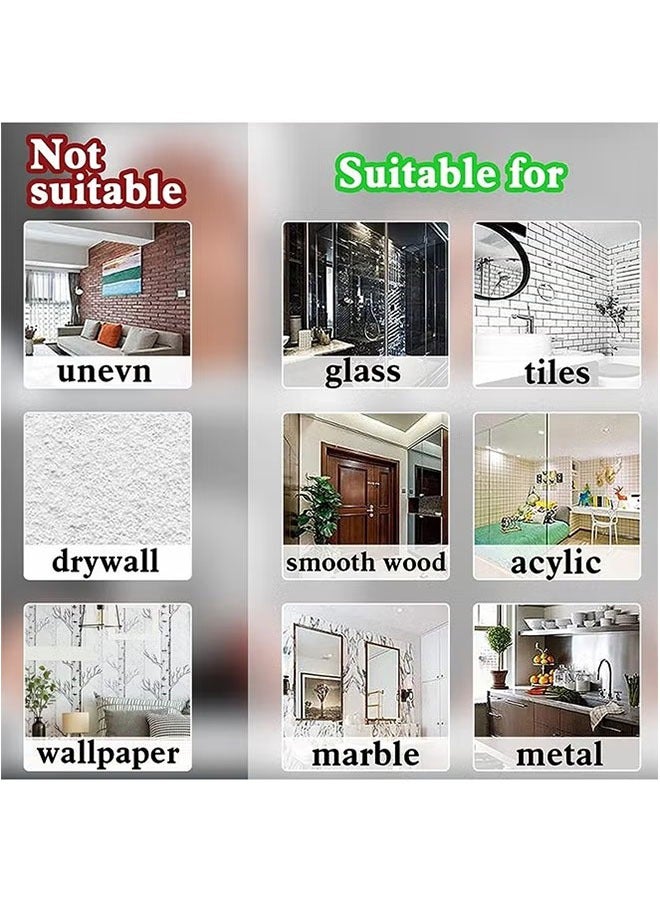 16-Piece Self Adhesive Curtain Rod Bracket, No Drill Drapery Hooks Holder, Plastic Easy Sticky Curtain Rod Hooks for Kitchen, Bathroom, Hotel (White/Transparent)) - Image 4