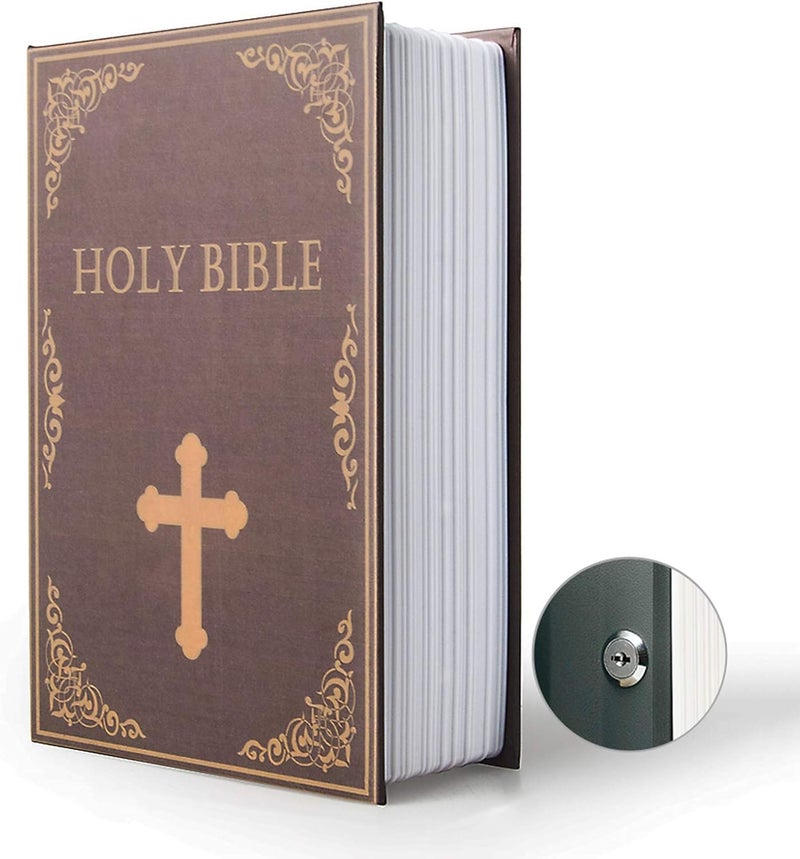PACOLO Diversion Book Safe Storage Box (9.5"6"2.2"), Dictionary Secret Safe with Security Key Lock - Image 1