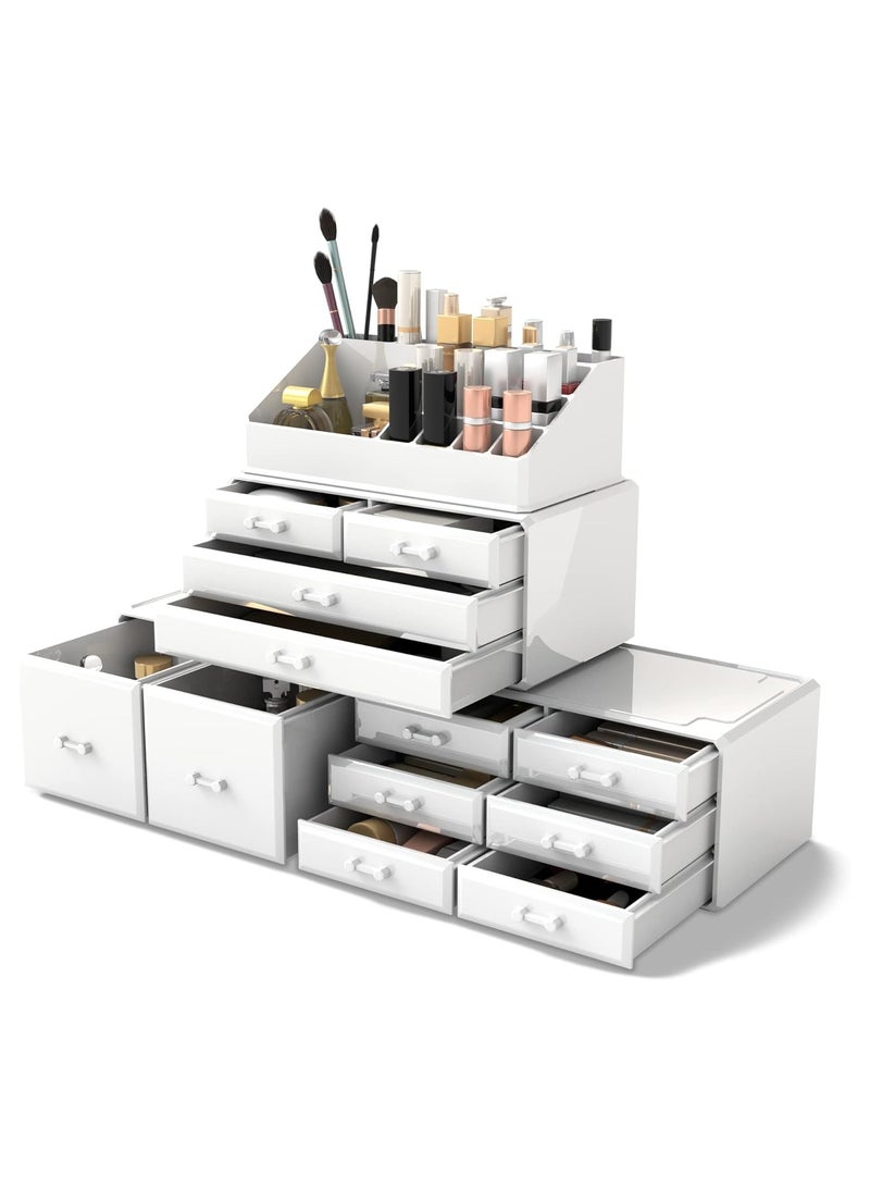 General Makeup Cosmetic Organizer Storage Drawers Display Boxes Case with 12 Drawers  - Image 1