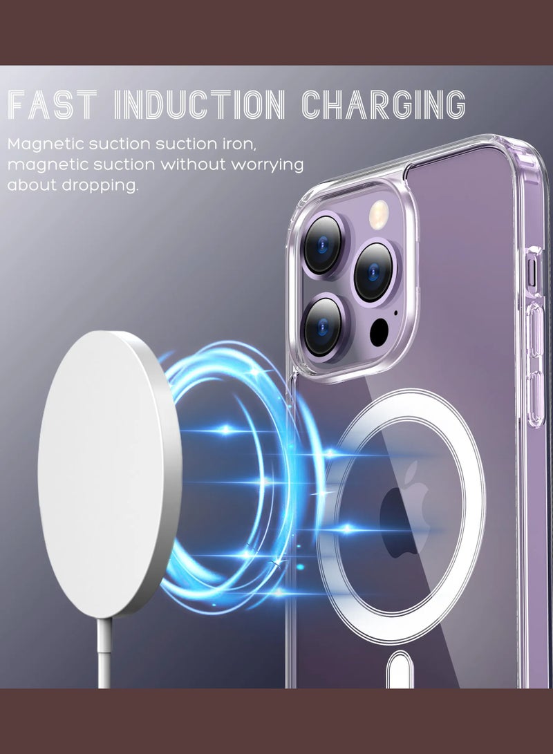 iPhone 15 Plus Magsafe Case Clear【N52 Stronger Magnets】【Shockproof Protection】iPhone 15 Plus Cover Anti-Yellow & Anti-Scratch, Ultra Slim, Magnetic Cover for 15 Plus Clear - Image 2