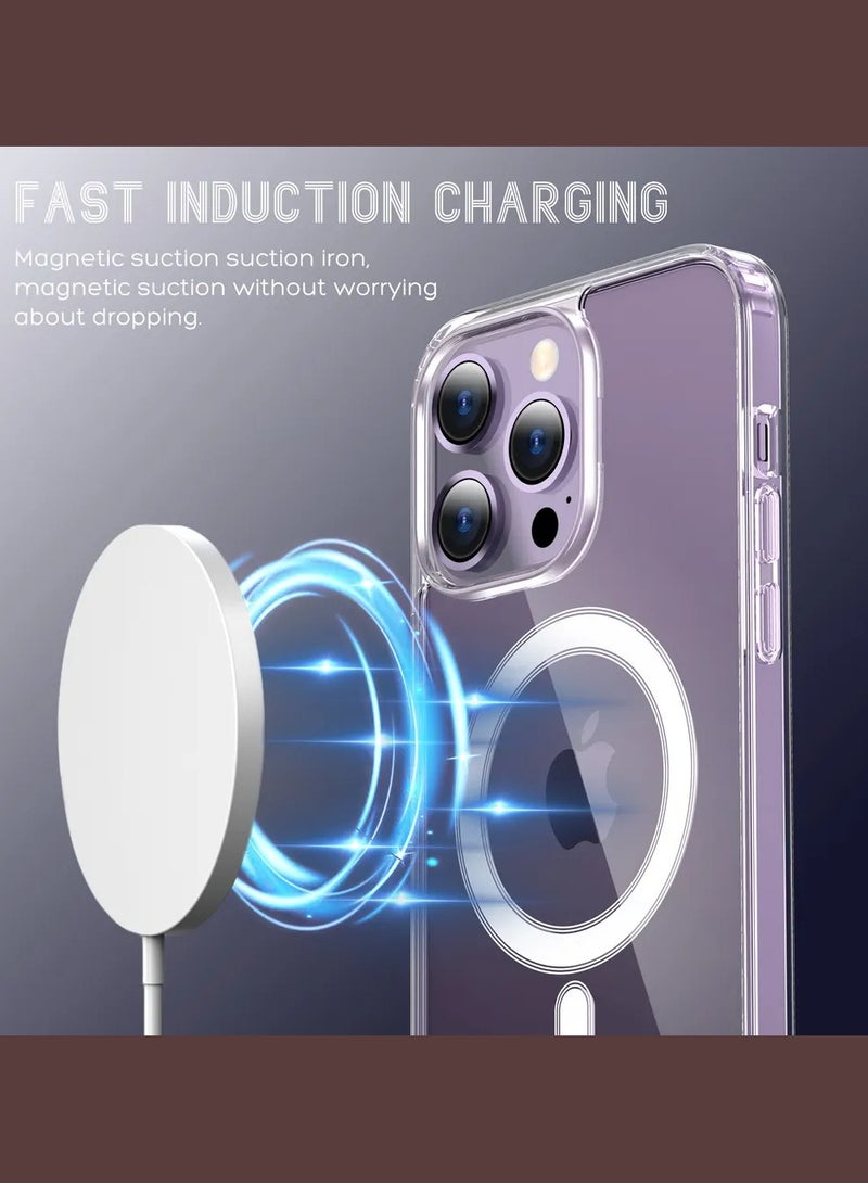 iPhone 15 Plus Magsafe Case Clear【N52 Stronger Magnets】【Shockproof Protection】iPhone 15 Plus Cover Anti-Yellow & Anti-Scratch, Ultra Slim, Magnetic Cover for 15 Plus Clear - Image 3