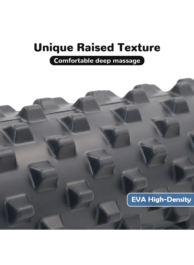 Foam Roller Deep Tissue Massager, 45x14cm High-Density Fitness Roller, Designed for Muscle Massage and Myofascial Trigger Point Release, Suitable for Fitness, Yoga, and Pilates (Black) - Image 4
