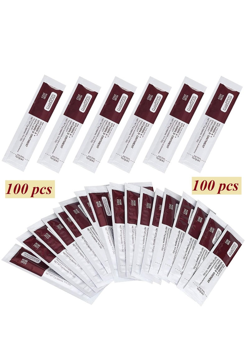 Tattoo Scar Repair Gel, 100Pcs Microblading Aftercare Ointment Vitamin A&D Anti Scar Tattoo Aftercare Cream for Makeup Microblading and Tattoo Healing Art Tattoo Supplies - Image 1