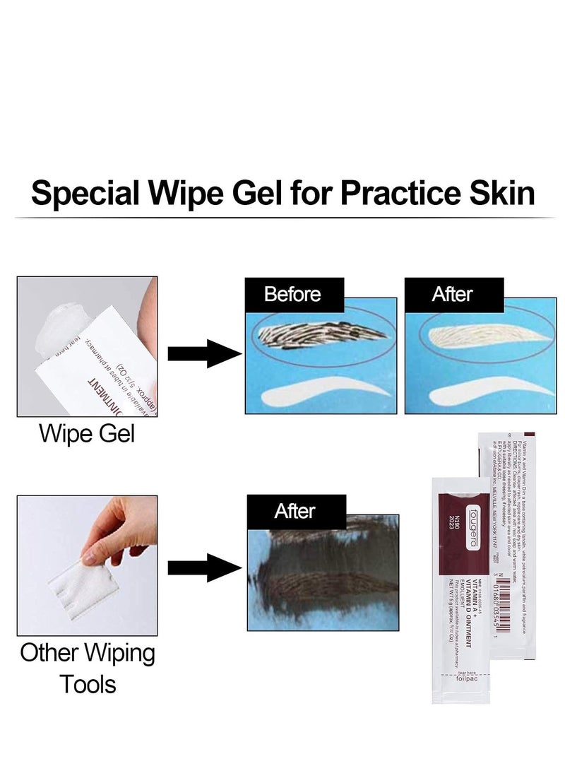 Tattoo Scar Repair Gel, 100Pcs Microblading Aftercare Ointment Vitamin A&D Anti Scar Tattoo Aftercare Cream for Makeup Microblading and Tattoo Healing Art Tattoo Supplies - Image 4