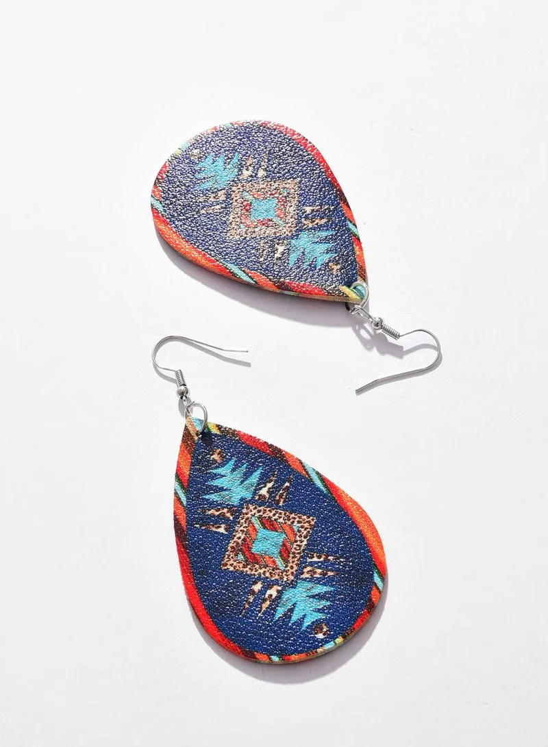 SOHI Silver Plated Designer Drop Earrings
