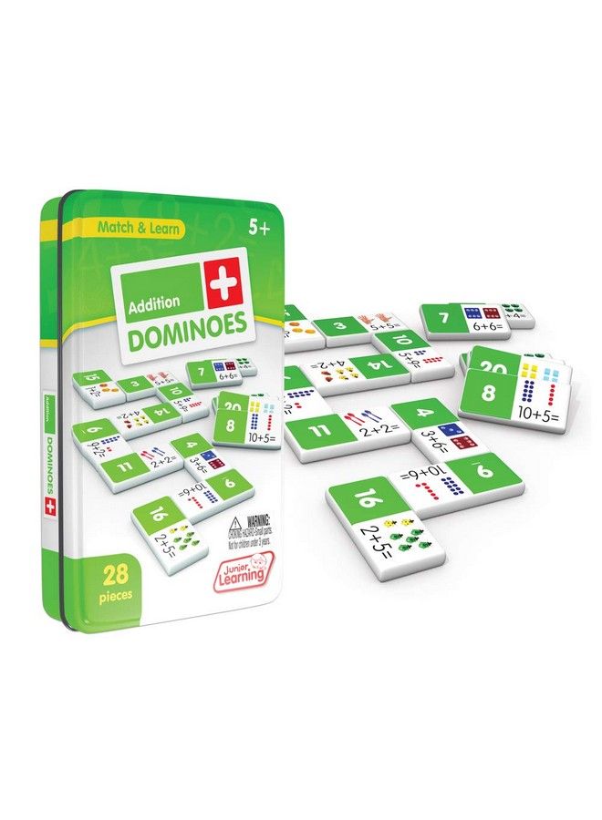 Junior Learning Jl481 Addition Dominoes Multi 7.8 H X 4.7 L X 1.5 W White - Image 2