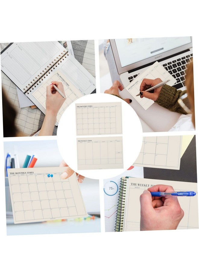 ستوبوك دفتر ملاحظات STOBOK ممزق من قطعتين، دفتر ملاحظات يومي للشهر، دفتر ملاحظات للتخطيط للوقت، قائمة مهام أسبوعية، مخطط إداري، دفتر ملاحظات للطلاب، دفتر ملاحظات للتقويم، جدول أعمال المنزل، أجندة - Image 4