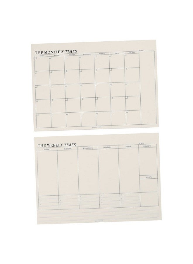 ستوبوك دفتر ملاحظات STOBOK ممزق من قطعتين، دفتر ملاحظات يومي للشهر، دفتر ملاحظات للتخطيط للوقت، قائمة مهام أسبوعية، مخطط إداري، دفتر ملاحظات للطلاب، دفتر ملاحظات للتقويم، جدول أعمال المنزل، أجندة - Image 1