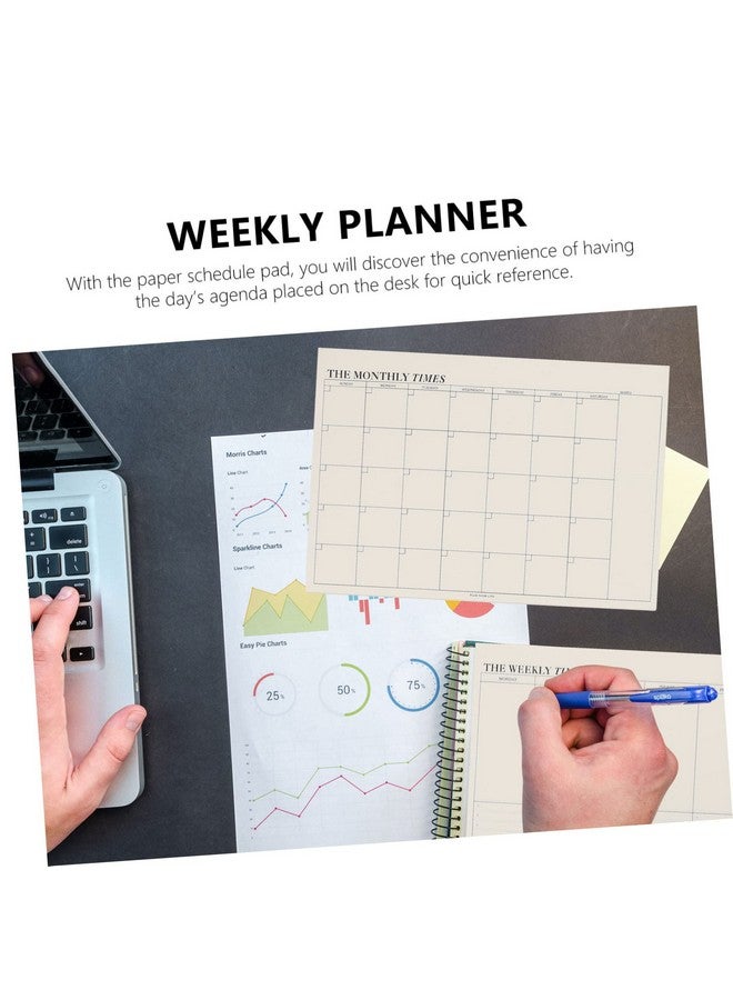 ستوبوك دفتر ملاحظات STOBOK ممزق من قطعتين، دفتر ملاحظات يومي للشهر، دفتر ملاحظات للتخطيط للوقت، قائمة مهام أسبوعية، مخطط إداري، دفتر ملاحظات للطلاب، دفتر ملاحظات للتقويم، جدول أعمال المنزل، أجندة - Image 5