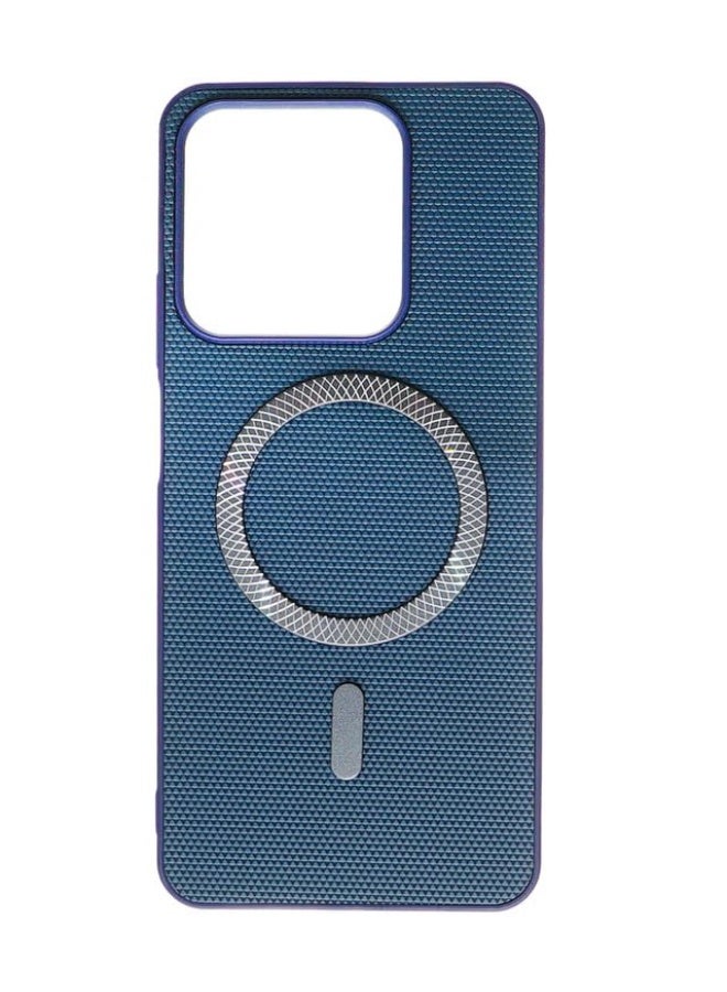 Plastic Back Cover For Realme C63, Blue - Image 1