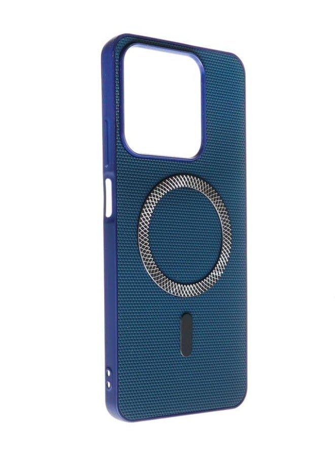 Plastic Back Cover For Realme C63, Blue - Image 2