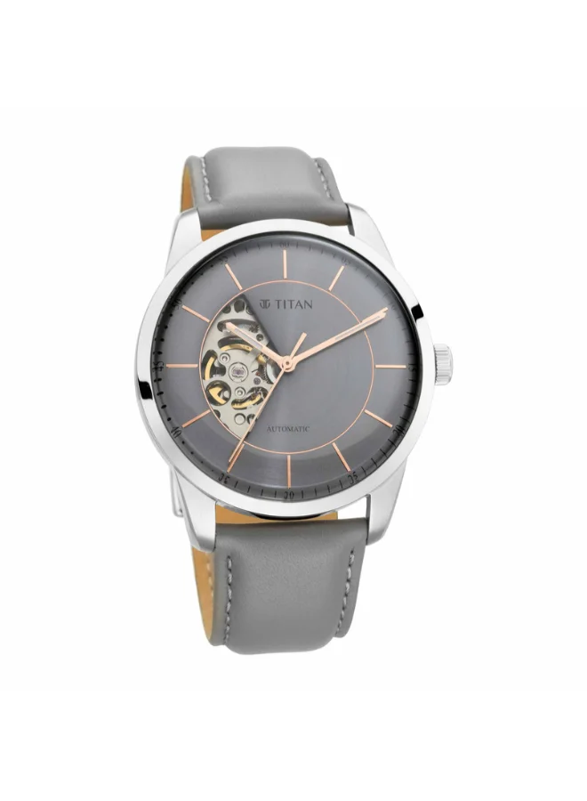 تيتان Men Digital Round Shape Leather Wrist Watch - 90126SL01 - 43.5 Mm