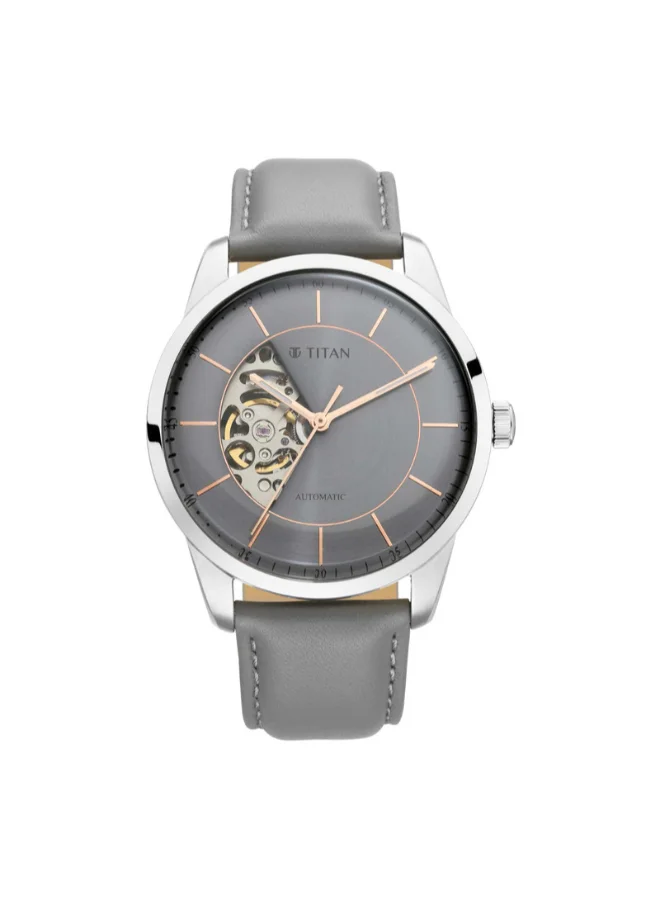 تيتان Men Digital Round Shape Leather Wrist Watch - 90126SL01 - 43.5 Mm