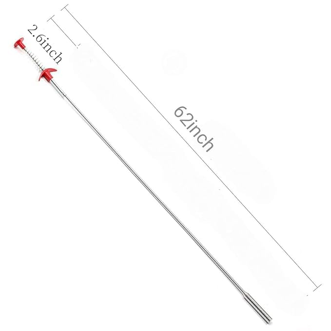 SHOPOLIFE Hair Catching Sink Drain 160 Cm Wire Brush Kitchen Sink Cleaning Hook Spring Pipe Hair Cleaning Stick Multicolor 1 Pc  - Image 3