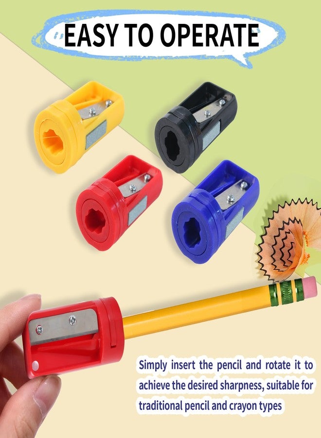 MCSDFN 12 Pack Carpenter Pencil Sharpener Portable Manual Pencil Sharpener Cutter Woodworking Pencils Cutter Shaver Narrow Sharpening Tool for Woodworking Tool (Red, Black, Blue) - Image 4