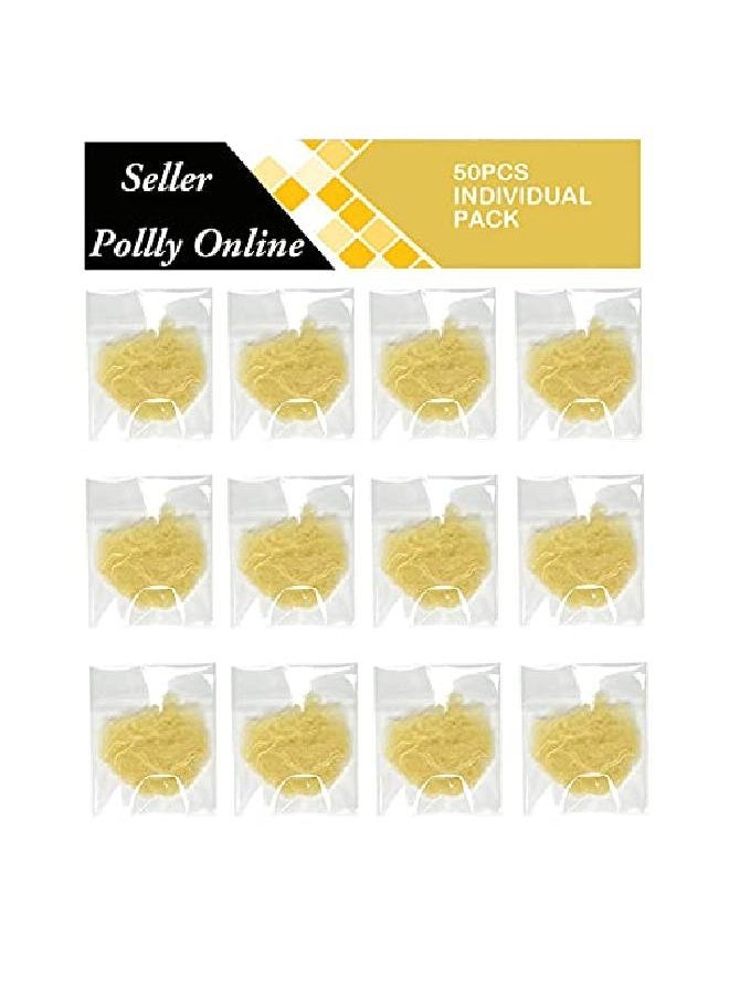 Polly Online 50Pcs Hair Nets Invisible Elastic Edge Mesh Bun Hair Nets For Ballet Dance 20" Blonde  - Image 3