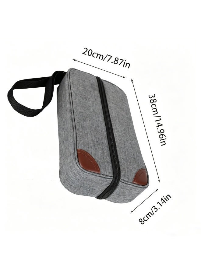 Nailuck Insulated Wine Tote Bag with Cooler Compartment - Portable Wine Carrier for Travel, Picnics & Gifting (Gray) - Image 2
