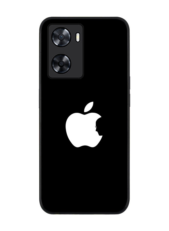 Stylizedd Rugged Black edge case for Oppo A57 4G/Oppo A77 4G/Oppo A77s Slim fit Soft Case Flexible Rubber Edges Anti Drop TPU Gel Thin Cover - Steve's Apple - Black - Image 1